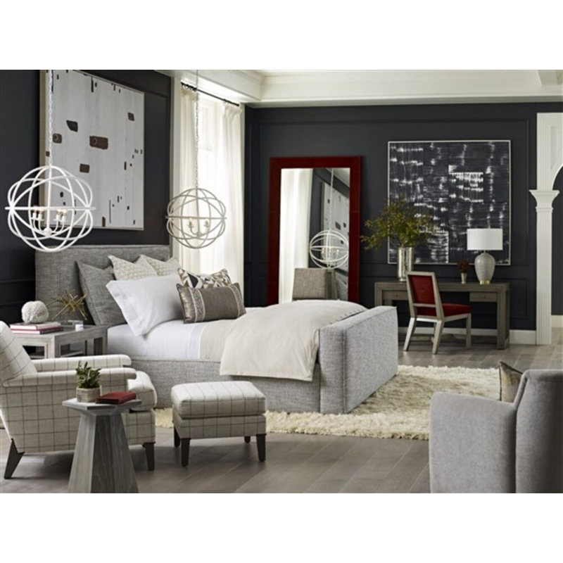 Thom Filicia Home 32.5" Wide Upholstered Armchair, Kennelly Snow Polyester Blend, Casa Blanca