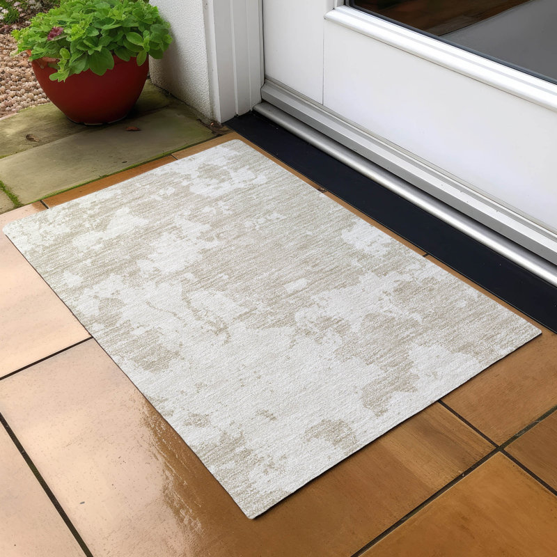 Maliana Washable Abstract Indoor / Outdoor Rug, Rectangle 1'8" x 2'6"