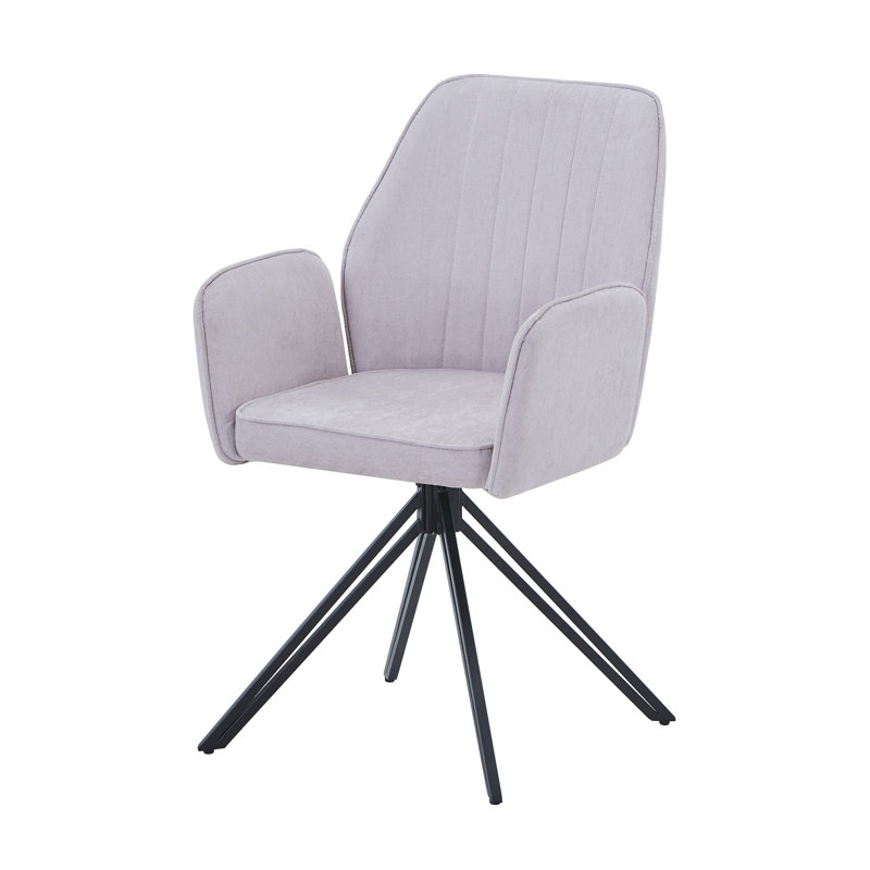 50cm H Upholstered Upholstered Back Armchair, Silver