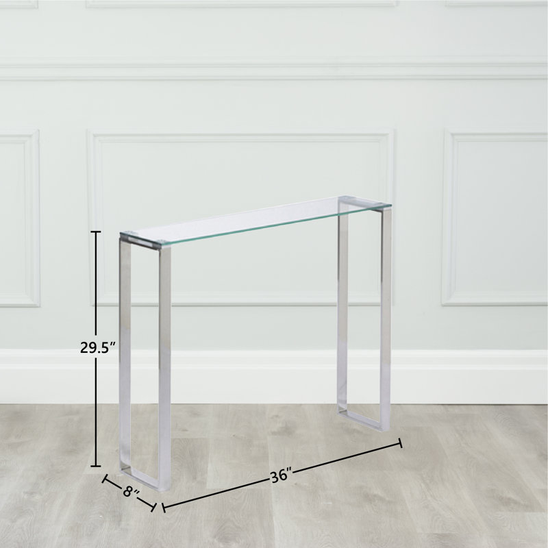 Pangkal Pinang Sofa Console Table, 36"W x 8"L x 29.5"H