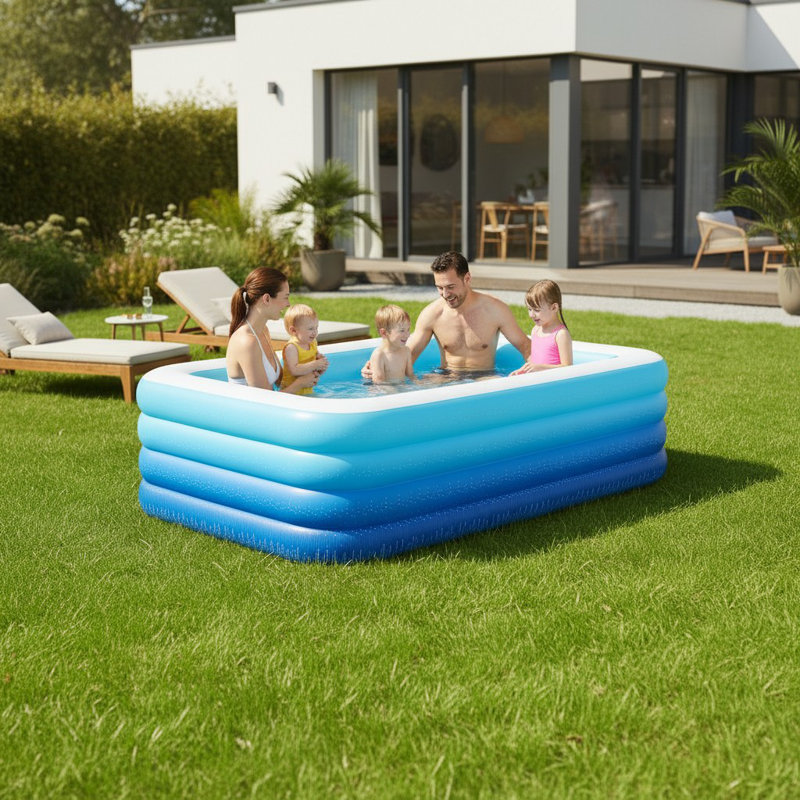 Piscine familiale 120 po gonflable 4 épaisseurs