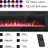 Recessed and Wall Mounted Electric Fireplace with Adjustable Flame Brightness & Speed, Multicolor-1083935081