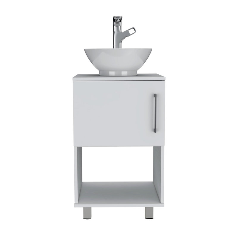 Armoire de meuble-lavabo simple 18 po, Blanc