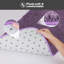 Ensemble de tapis de salle de bain mauve à poils longs 3 pièces mauve, ensembles de tapis de salle de bain à absorption d'eau rapide pour douche, meuble-lavabo et base de toilette-1914804557