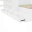 Lit plateforme en bois avec 6 tiroirs, tablettes, bureau et garde-robe-2114686508