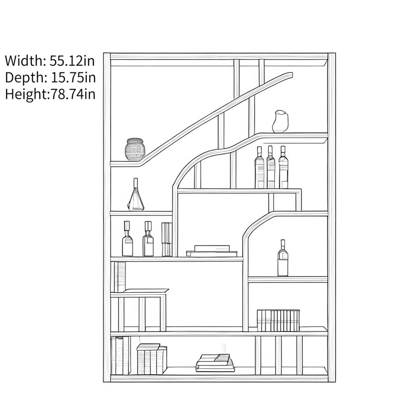 Simple and Retro Design Display Cabinet