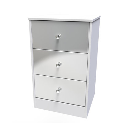 Fully Assembled Alafia 3 Drawer Bedside Table