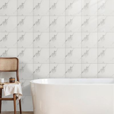 Marble Look Peel and Stick Wallpaper Oil-Proof Fire-Retardant Self-Adhesive Wall Panels
