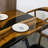 Black Epoxy River Dining Table | Solid Walnut Live Edge & Black Resin | Handcrafted Kitchen Table | 60"x30"