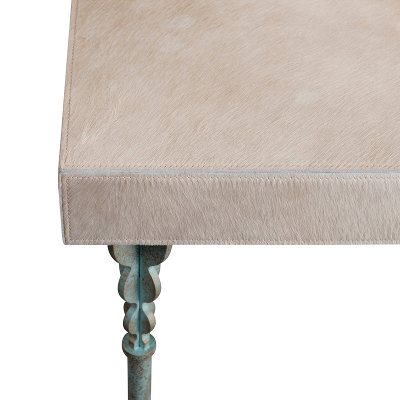 Nguni Console Table, 31.5" H x 60" W x 18" W, Aged Brass