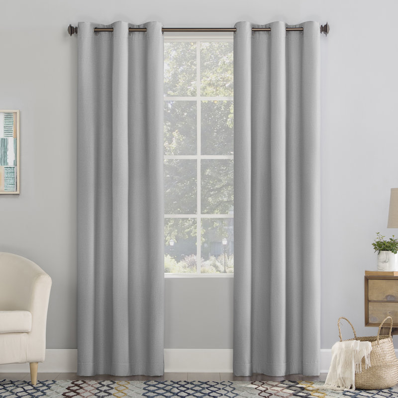 Panneau de rideau obscurcissant avec œillets Coel, Gris, l 40 po x L 63 po