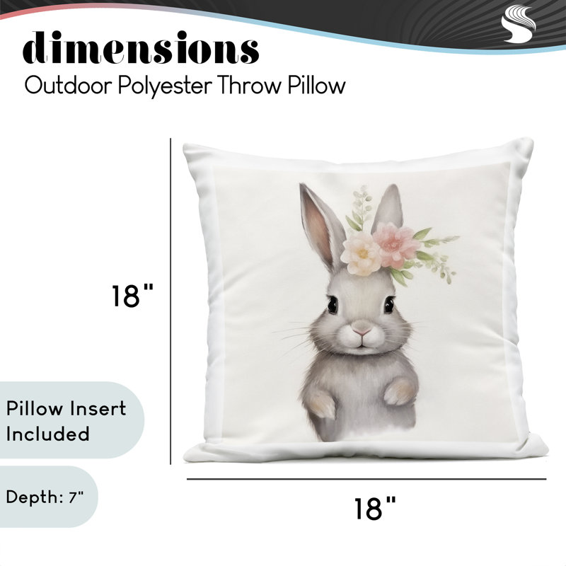 Coussin Fun, Lapin rose