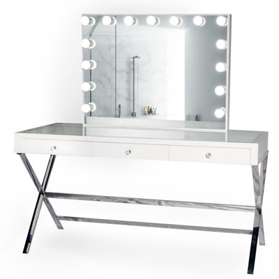 Ensemble coiffeuse avec miroir glam Cosner