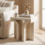 Table basse carrée moderne en faux marbre avec pieds arqués - 55 cm-1393539691