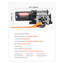 Treuil électrique 12 V CC de 1 360 kg (3 000 lb) avec câble en acier de 4,76 mm x 12 m (3/16 po x 39,4 pi), télécommande filaire, boîtier en aluminium étanche IP55 pour le remorquage et le dépannage de VTT et de VUTT, noir
