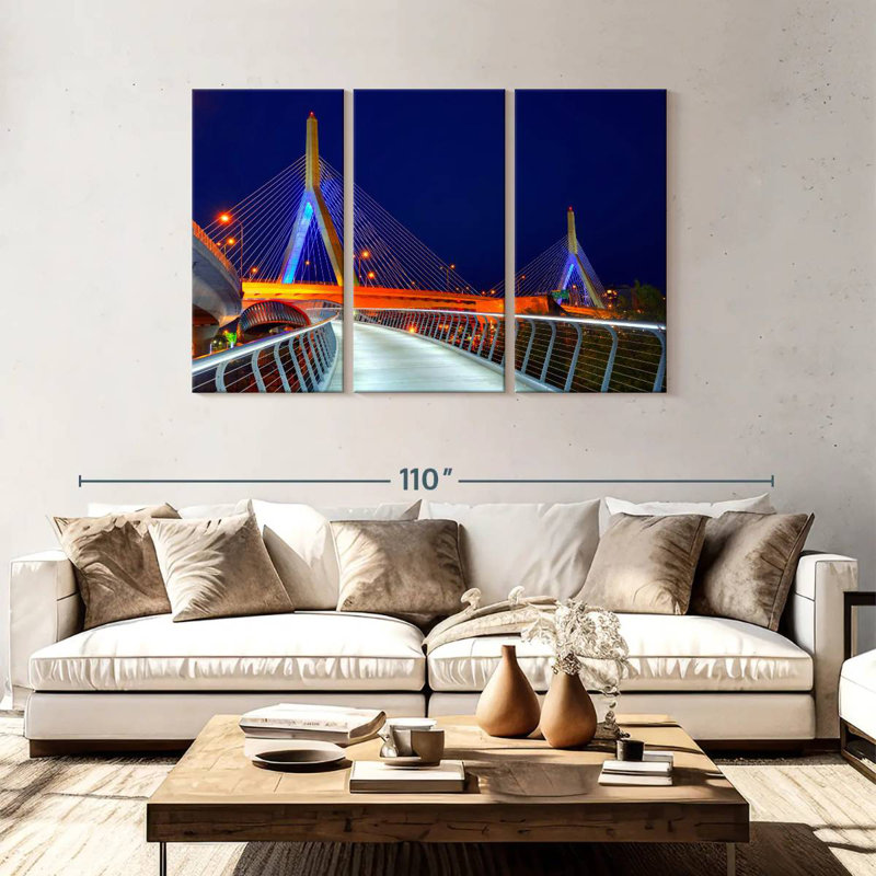 Pont patriotique Zakim, H 48 po x l 74 po