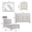 Alen 4 Pc California King Bedroom Set, Button Tufting, Mirror Trim, White-111515092