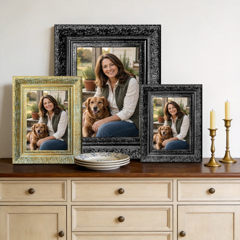 Black 3 PCS 11" x 14" Warm Picture Frame with Giftable Design