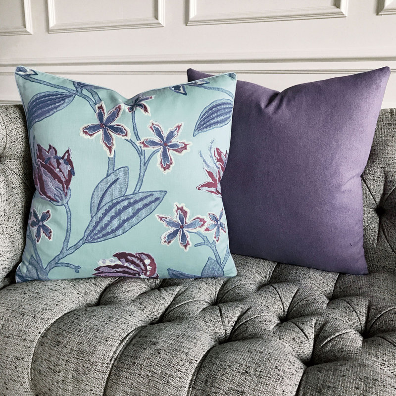 Heathered Wool Wool Square Pillow Cover & Insert, Lilac