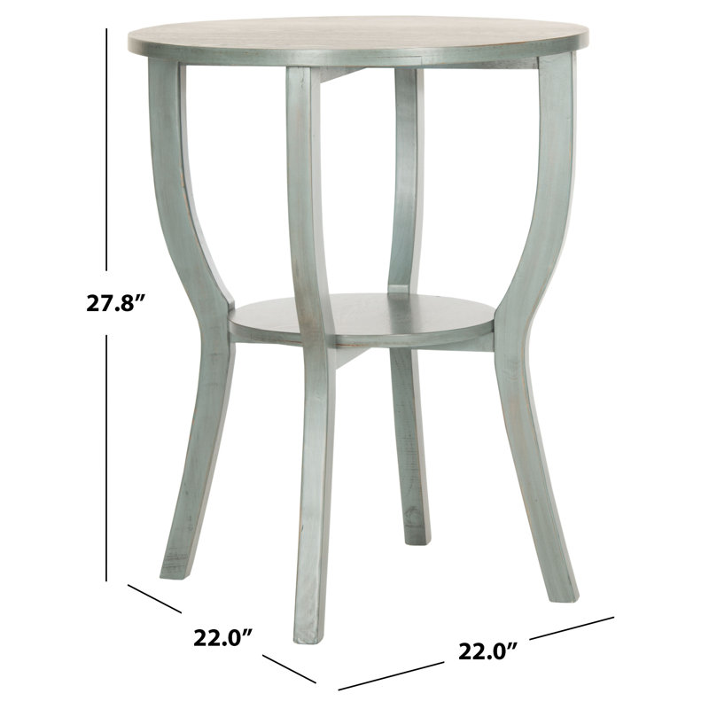 Applonia Solid Wood End Table, Barn Blue