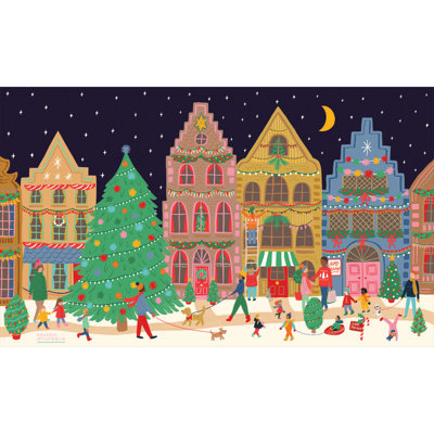 Tapis lavable intérieur / extérieur Christmas Town
