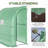7' X 3' Greenhouse, Plants With Pe Cover, Galvanized Steel Frame, 3 Wire Shelves, Zippered Doors And Roll Up Window Walk-In Plant Nursery 7', Frame For Stable Housing
