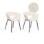 Meurer 43cm H Polyester Blend Upholstered Metal Spindle Side Chair in White