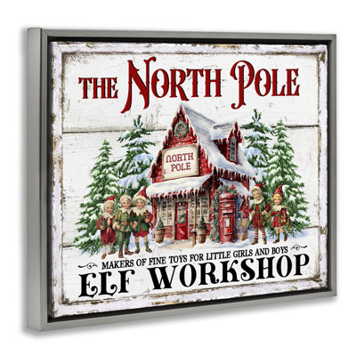 Art mural sur toile North Pole Workshop par Creatif Belle
