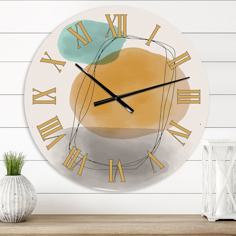Minimal élémentaire organique et géométrique compostions XX XXIV - horloge murale moderne, Petit