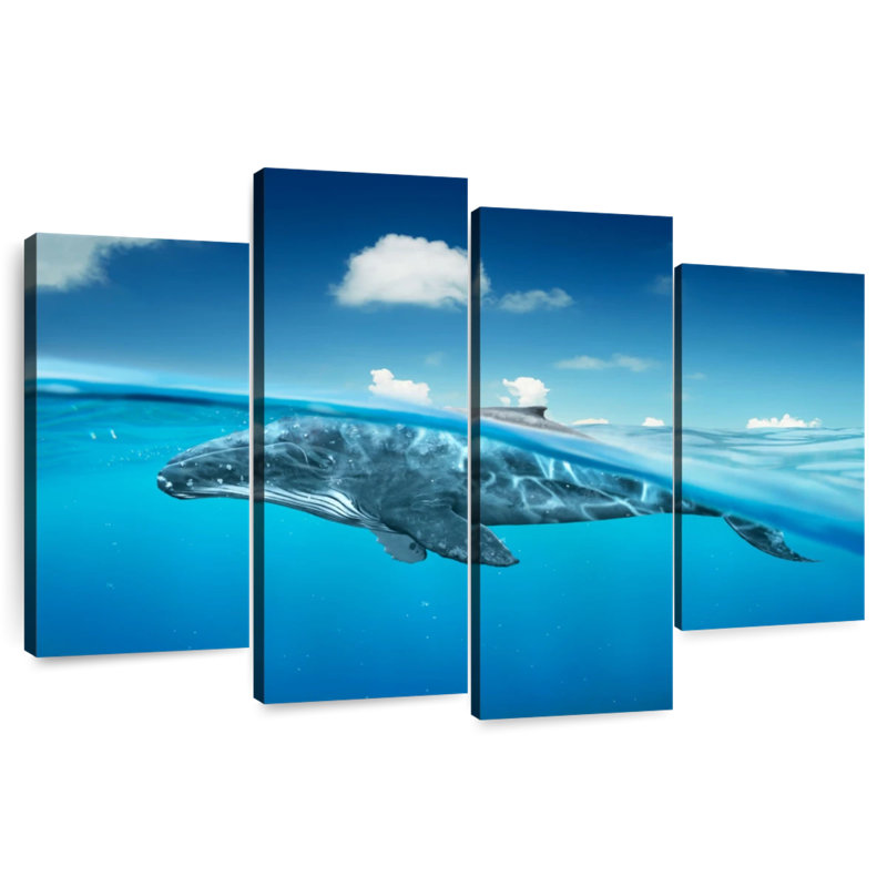 Brampt Whale Below The Surface, 48" H x 75" W