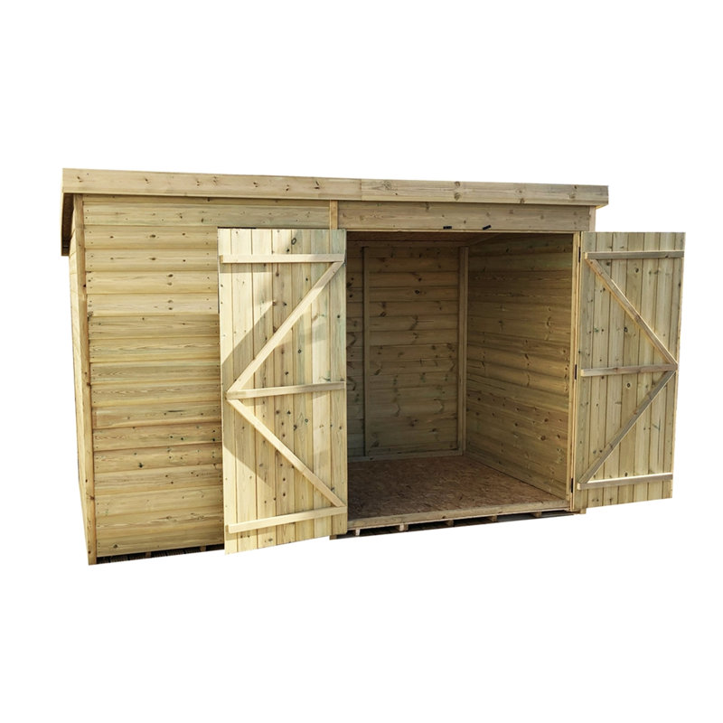 Kacper 9 ft. W x 6 ft. D Solid Wood Garden Shed