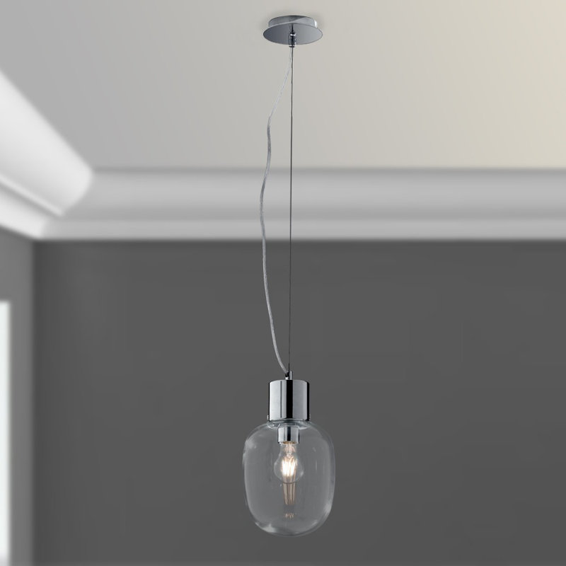 Davy 1 - Light Chrome Single Pendant
