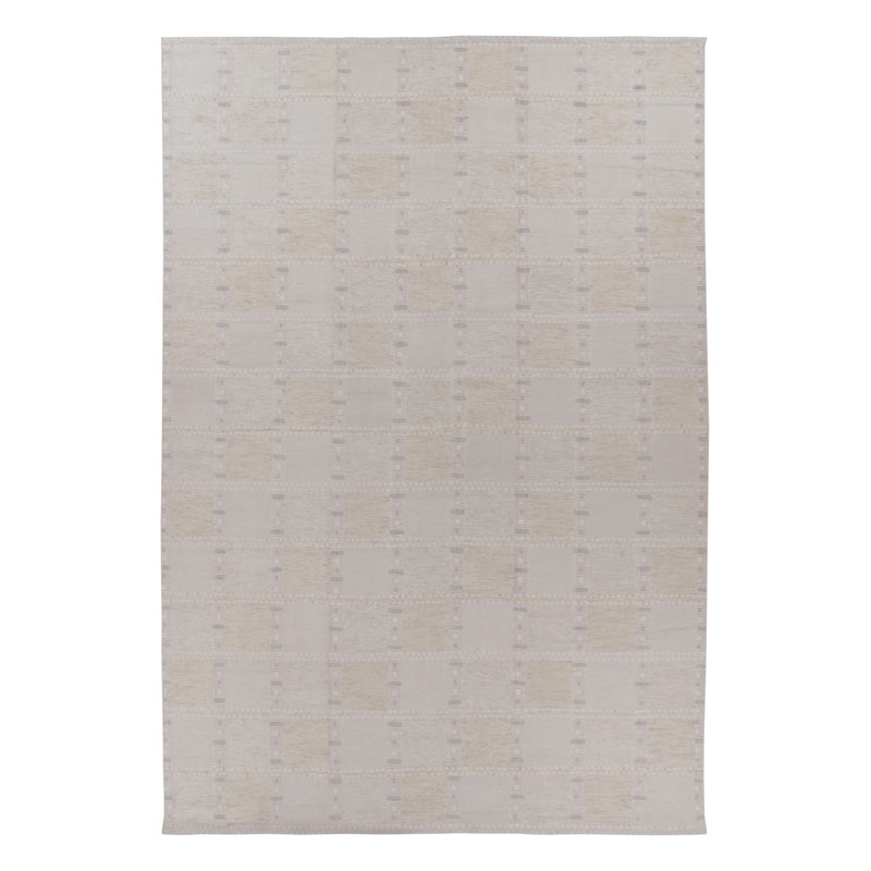 Scandinavian Hand Woven Kilim Wool Geometric Area Rug