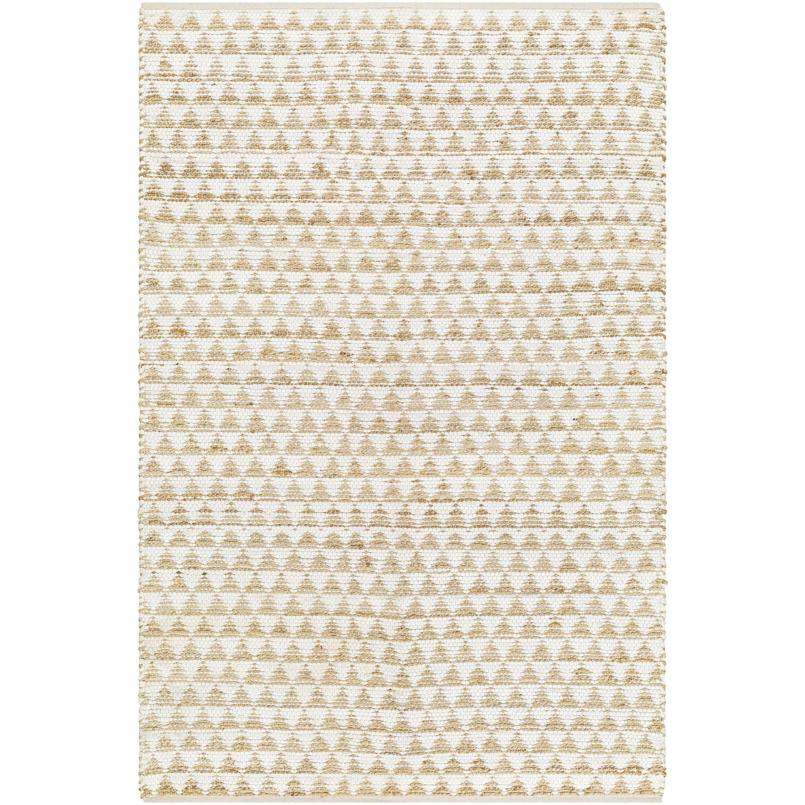 Addy Hand-Woven Brown Geometric Jute Rug, Rectangle 5' x 7'6"