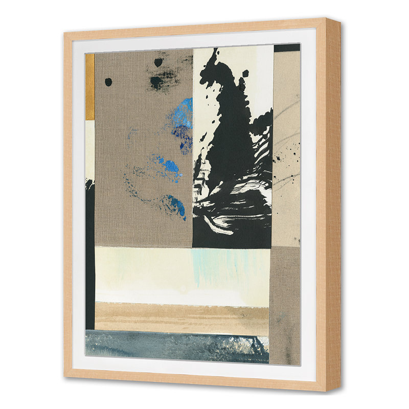 «Summer 2022 Assemblage 1» encadré sur papier par PC Ngo Print, Cadre simple érable érable, H 30 po x l 22 po