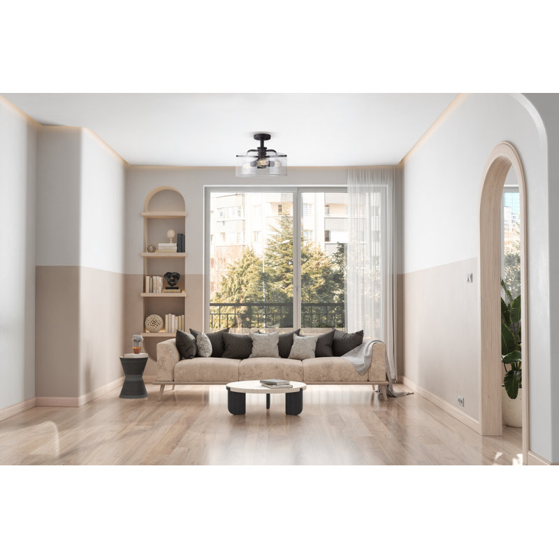 Marquette Glass Semi Flush Mount