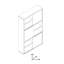 Pratico 195cm H x 120cm W Cube Bookcase
