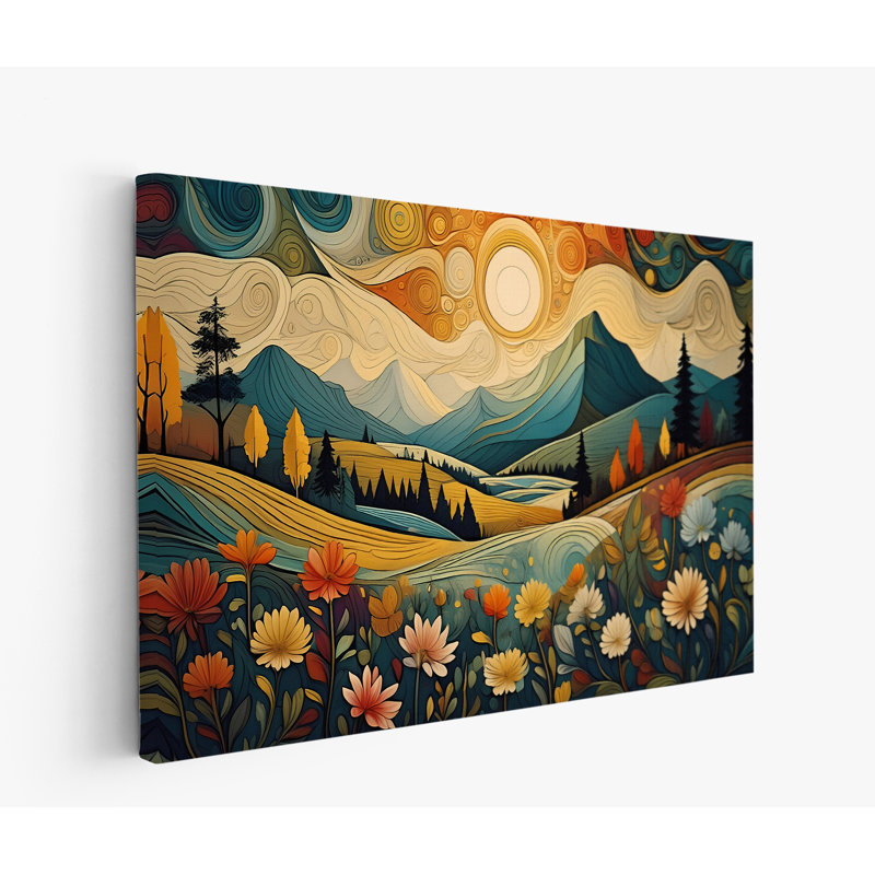 Pré de fleurs, H 32 po x l 48 po