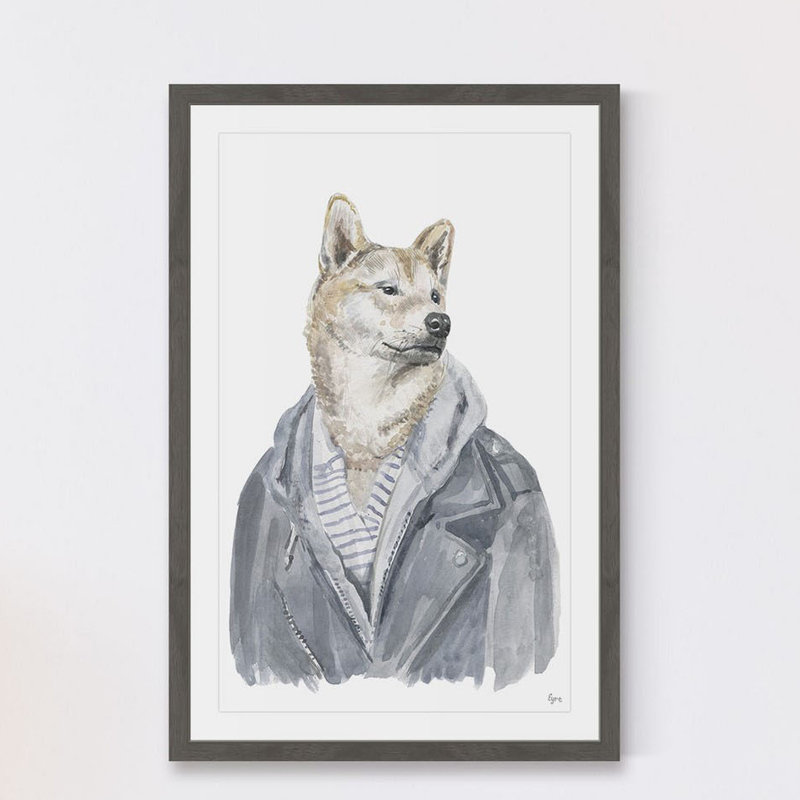 « bad garçon », reproduction d’art encadrée, H 18 po x l 12 po x P 1,5 po