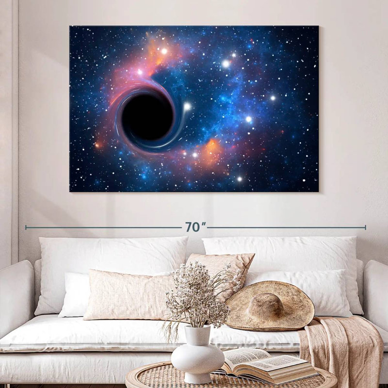 Oberle Black Hole In Outer Space, 34" H x 51" W