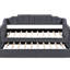 Lit de jour simple rembourré avec lit gigogne, noir - Lit confortable moderne pour lit gigogne
