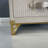 Sideboard With Crocodile-effect Leather 71.25'' W Dresser