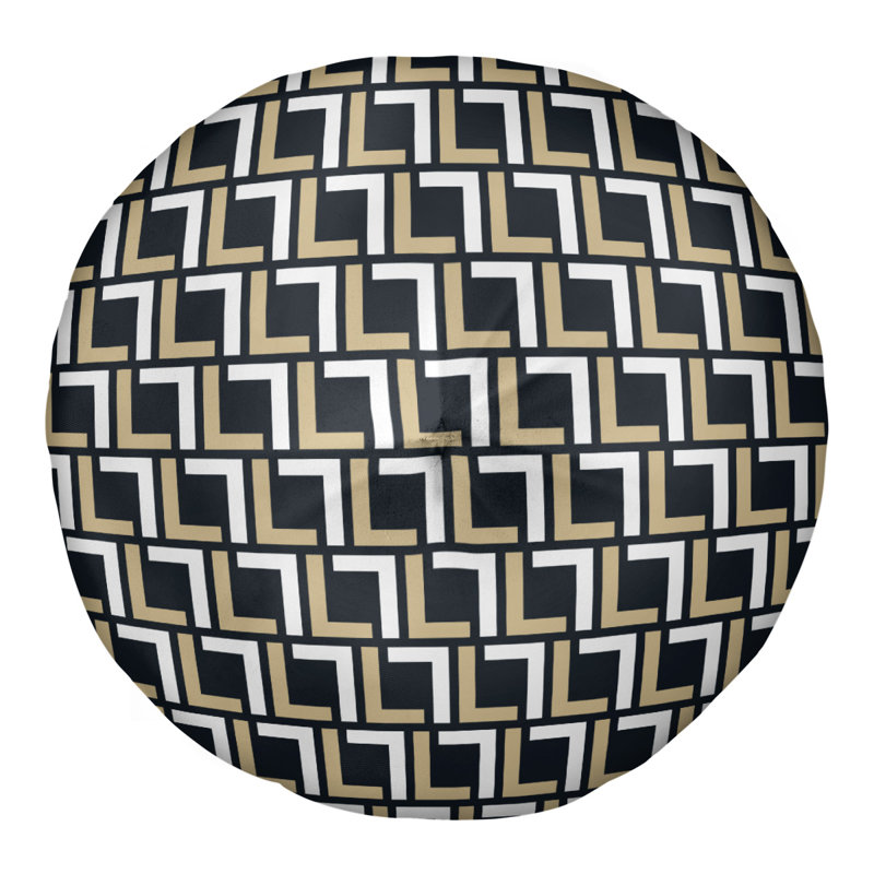 Housse et insert de coussin carré de luxe New Orleans Football, Vieil or / blanc / noir, 30'' x 30''