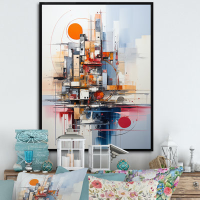 Magical Castle Lake Sunrise - Buildings & Cityscapes Canvas Art Print