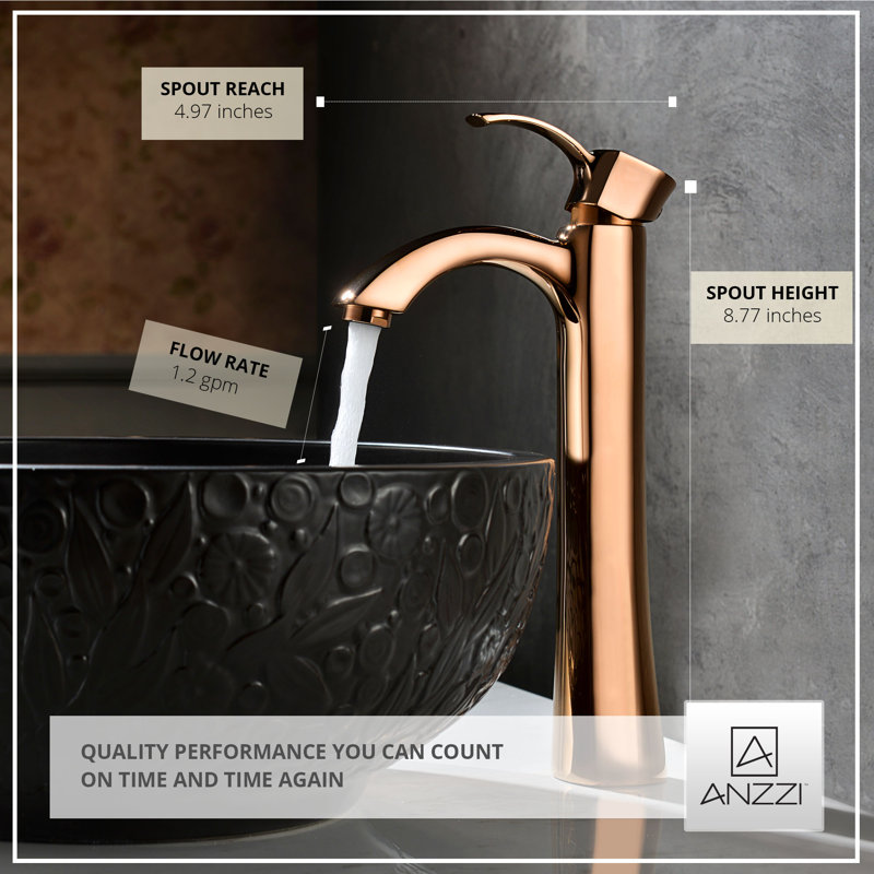 Harmony Vessel Sink Faucet Single-handle Bathroom Faucet, Rose Gold