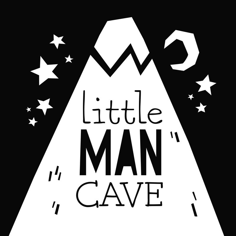 «Little Man Cave Mountain», reproduction sur toile tendue, L 12 po x H 12 po