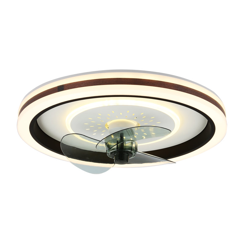 Ventilateur de plafond à profil ultra-bas 20 po Emmeram avec lumières DEL, télécommande et contrôle d'application
