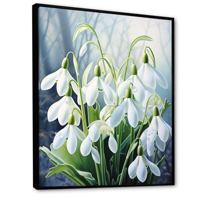«Edoire White Green Snowdrops Romantic Impression III», reproduction sur toile