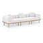 Canapé modulaire d'extérieur rembourré 3 pièces en oléfine de 106,5 po Madeleine-1051255326