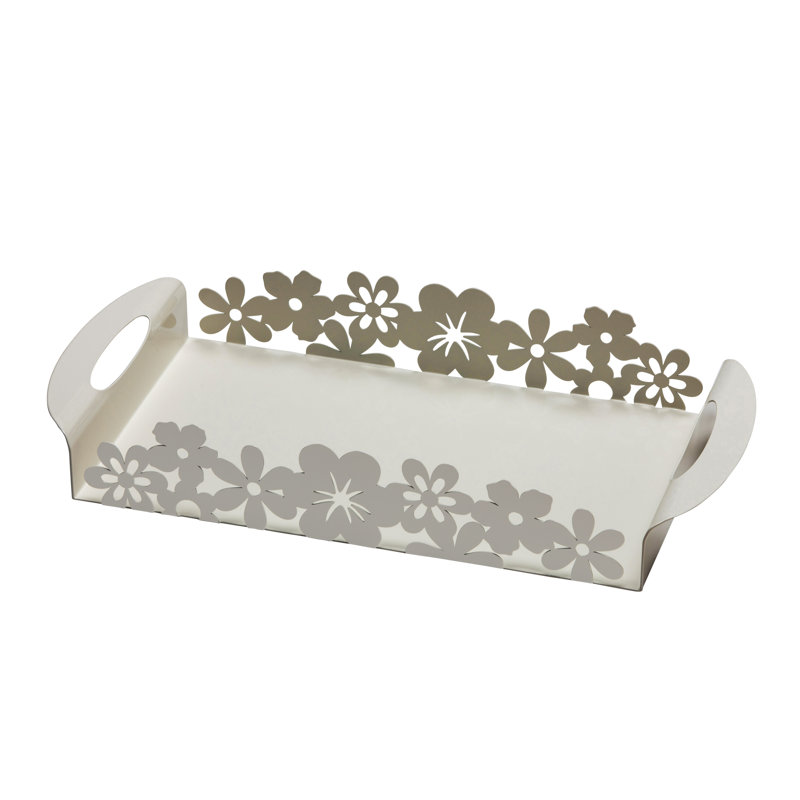 Tillie Metal Tray, White